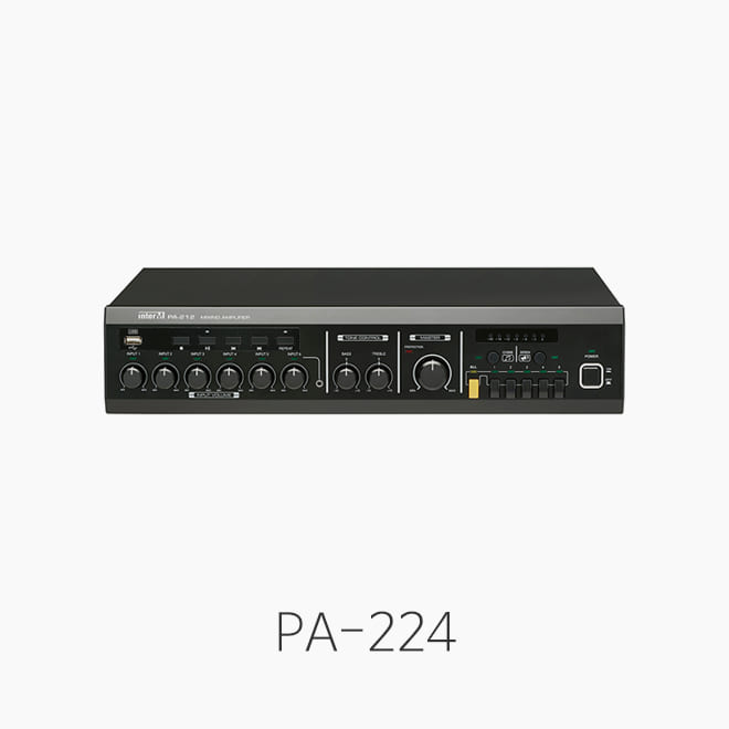 [인터엠] PA-224, PA 믹싱앰프/ USB 음원입력